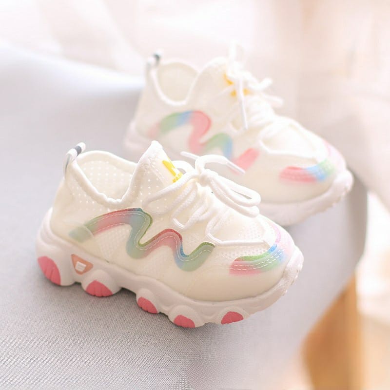 Sepatu Anak Colorful Rainbow/ Sneakers Anak LYME SP15/ Sepatu Anak Kekinian