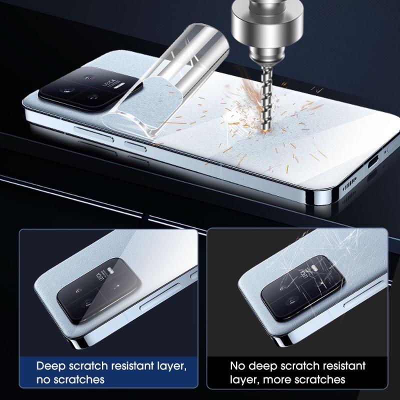 XIAOMI 3pcs High-definition Transparan Laminasi Mulus TPU Kembali Film Anti-drop Tahan Gores Lembut Hydrogel Film Untuk Xiaomi13 /13 Pro