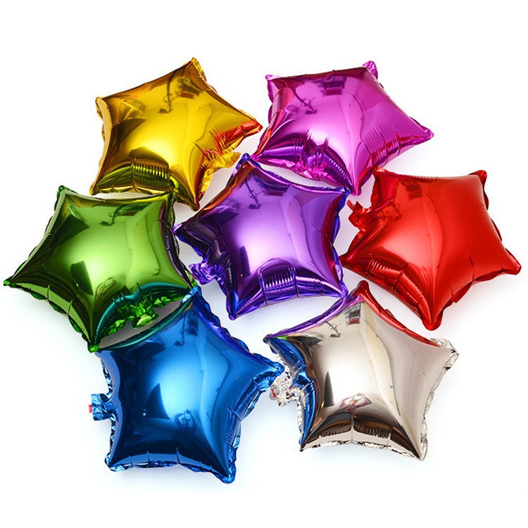 MCC Balon Foil Love Star Balon Foil Bentuk Bintang Dan Hati Balon Foil 9,5 inch / 25 cm Balon Pesta Balon Dekorasi Satuan Murah