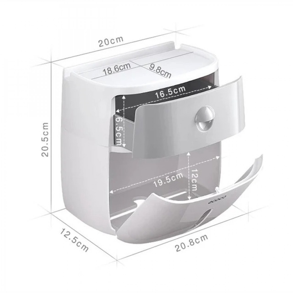 Ecoco Kotak Tisu Storage Toilet Paper Box Dispenser Double Layer