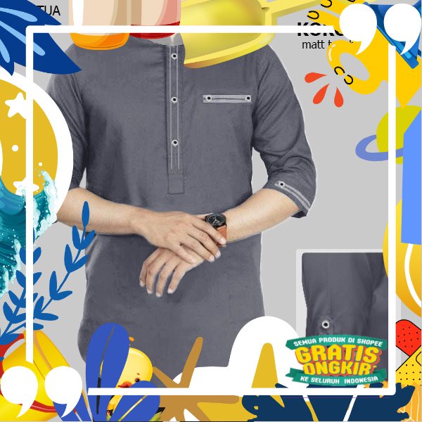 NEW ARRIVAL CGF (TERSEDIA UKURAN JUMBO S-3XL) KOKO ILHAM Baju Koko Qurta Pria,Baju Koko Pria Terbaru