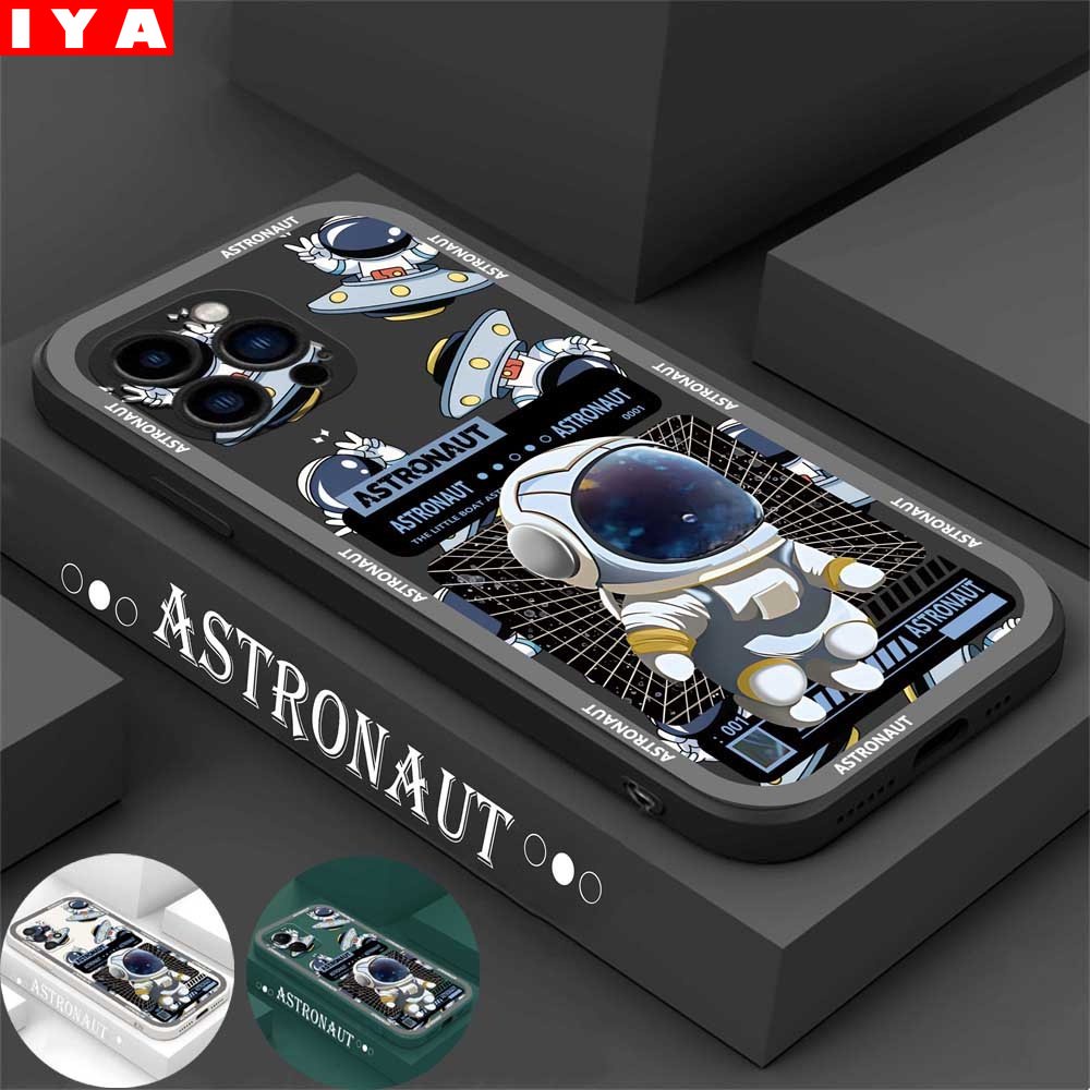 Case Silikon Untuk iphone 14 Pro MAX 14Pro 14plus 13ProMax 12 12ProMax 11 11Pro 11ProMax X XS MAX XR Astronot Pesawat Luar Angkasa Lembut Phone Cover