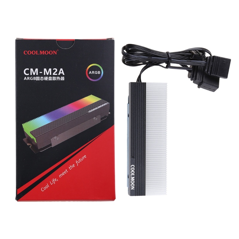 Cre COOLMOON CM-M73S Untuk M2 ARGB SSD Heatsink Cooler 2280solid State Hard Disk Radiator Pad Pembuangan Panas