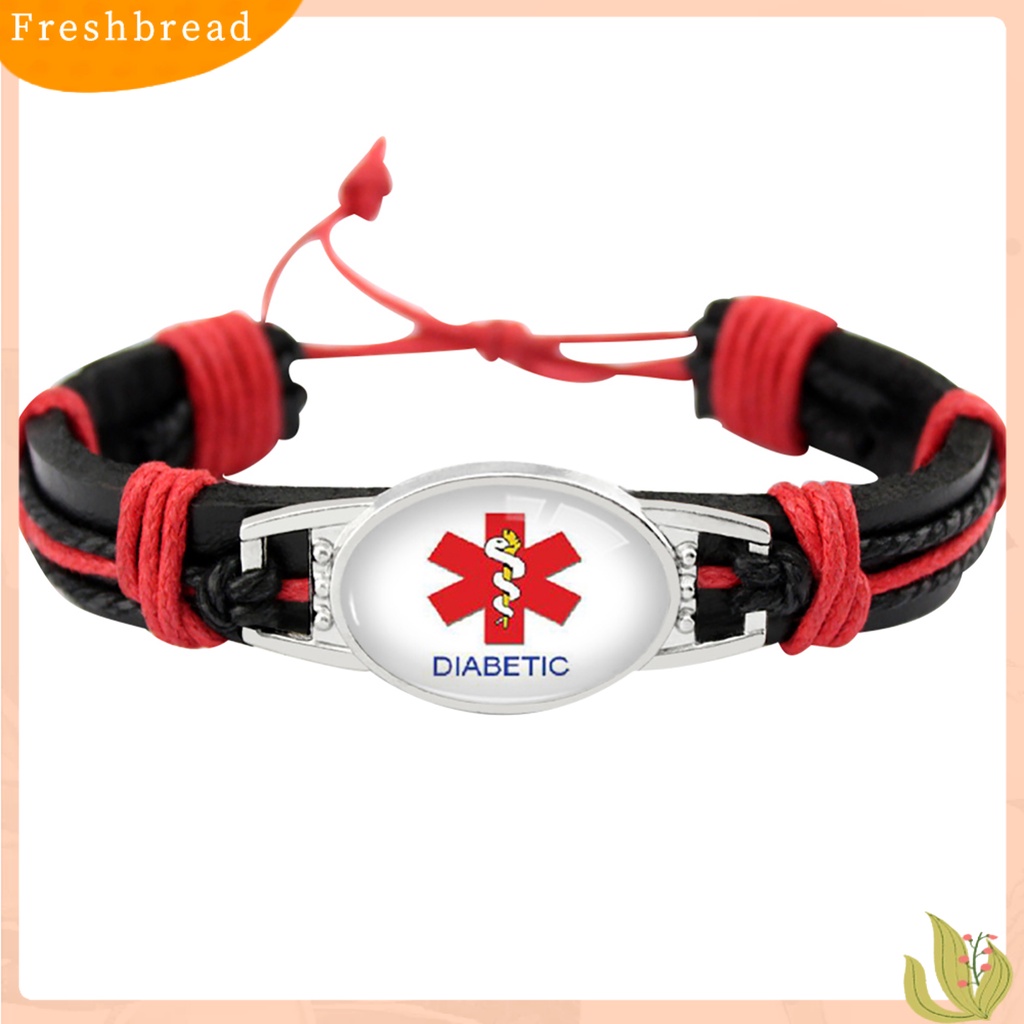 &lt; Freshbread &gt; Outdoor Braided Climbing Cord Diabetes Medis Alert Gelang Survival Bangle