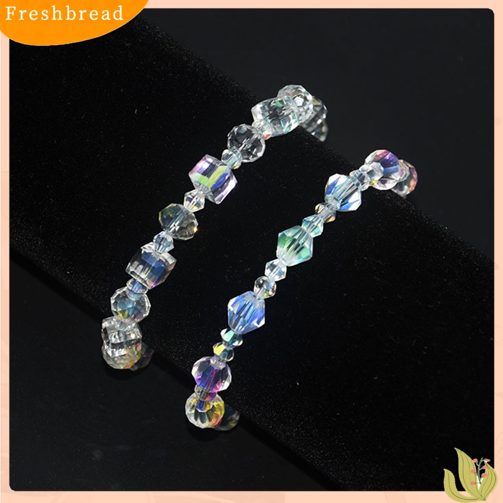 &lt; Freshbread &gt; Adjustable Extension Chain Mom Bracelet Buckle Closure Cubic Clear Gelang Kristal Imitasi Menawan Hadiah