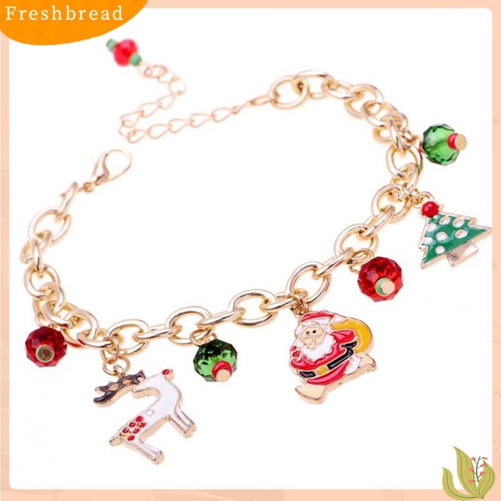 &lt; Freshbread &gt; Gelang Cuff Bangle Rantai Santa Clause Kreatif Halus Untuk Natal