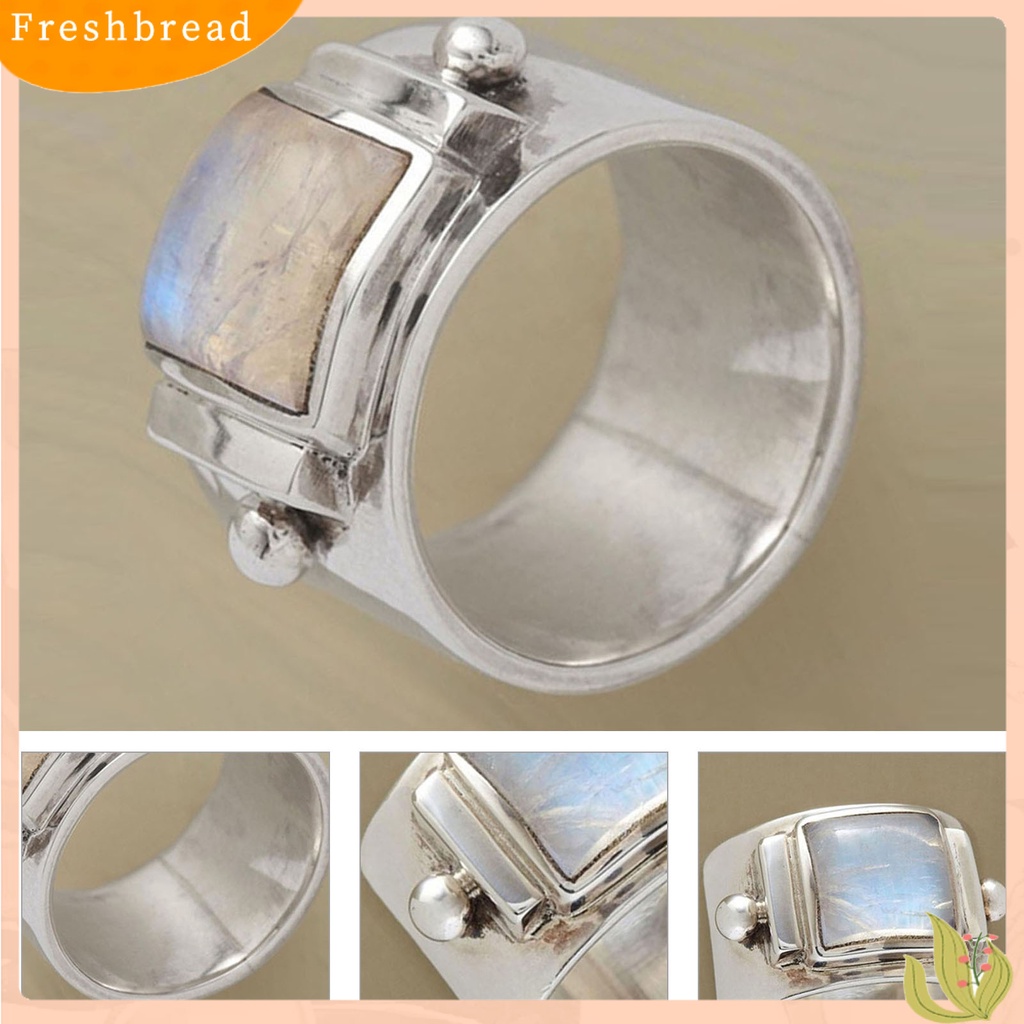 &lt; Freshbread &gt; Romantis Pengerjaan Indah Wanita Cincin Paduan Vintage Batu Dekorasi Pernikahan Cincin Perhiasan Aksesori