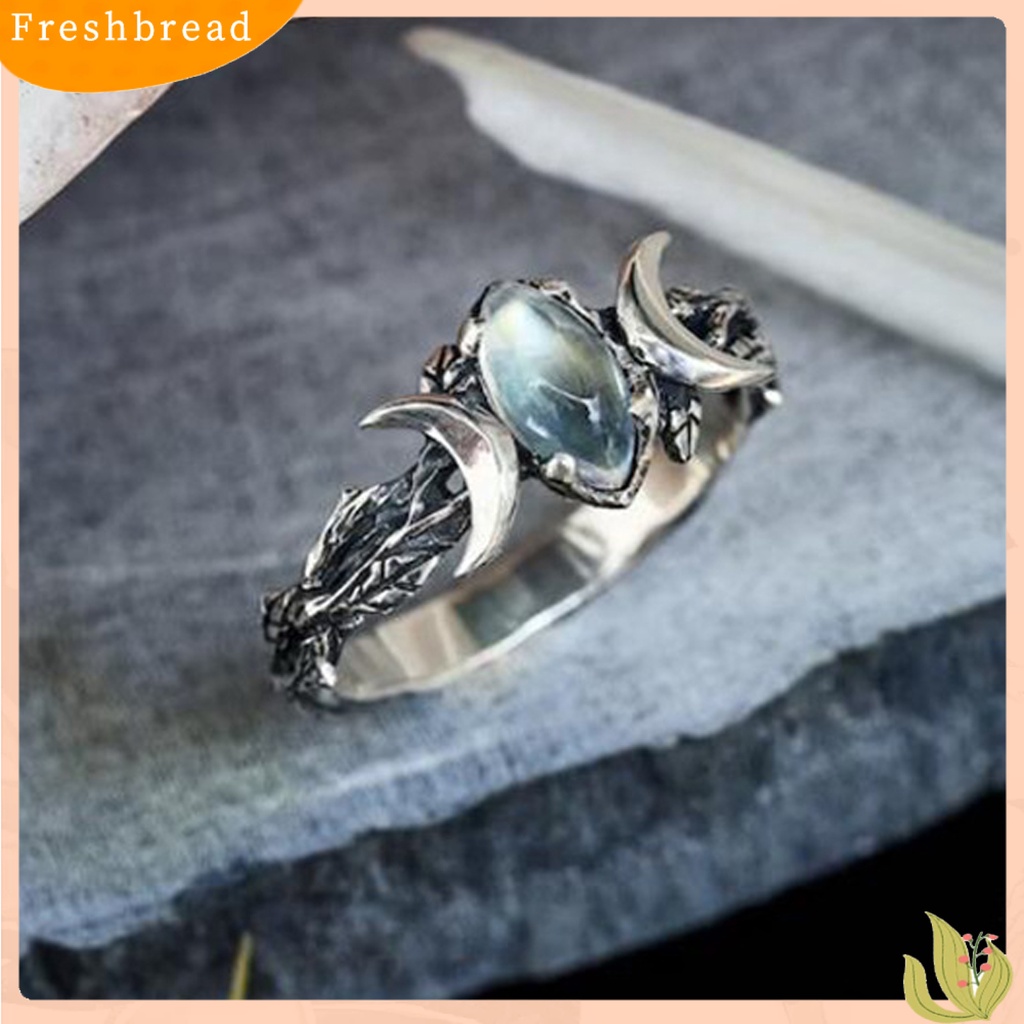 &lt; Freshbread &gt; Wanita Cincin Indah Pengerjaan Halus Warna Silver Retro Fashion Ring Untuk Pakaian Sehari-Hari