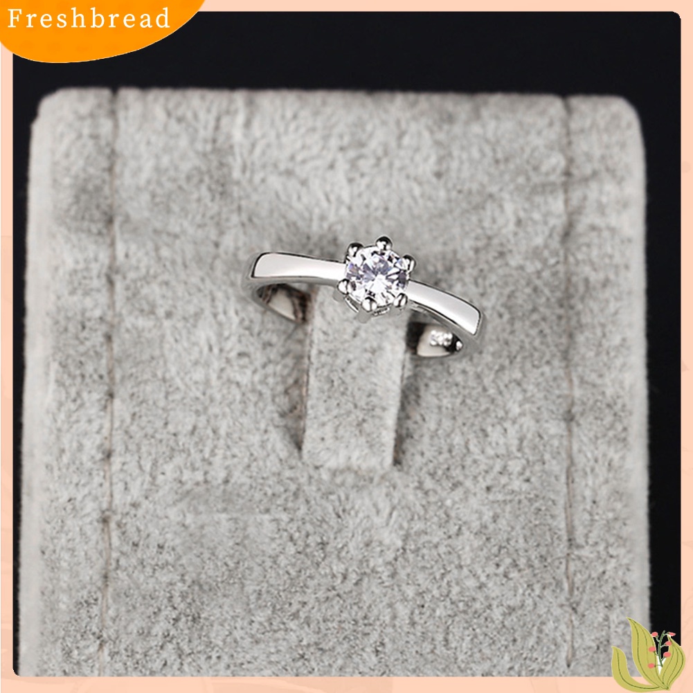 &lt; Freshbread &gt; Fashion Wanita Cubic Zirconia Disepuh Pernikahan Pertunangan Jari Cincin Perhiasan Hadiah