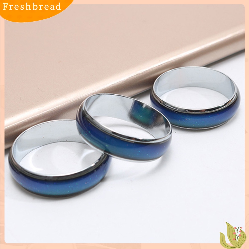 &lt; Freshbread &gt; Unisex Berubah Warna Band Emosi Perasaan Suasana Hati Suhu Cincin Perhiasan Hadiah