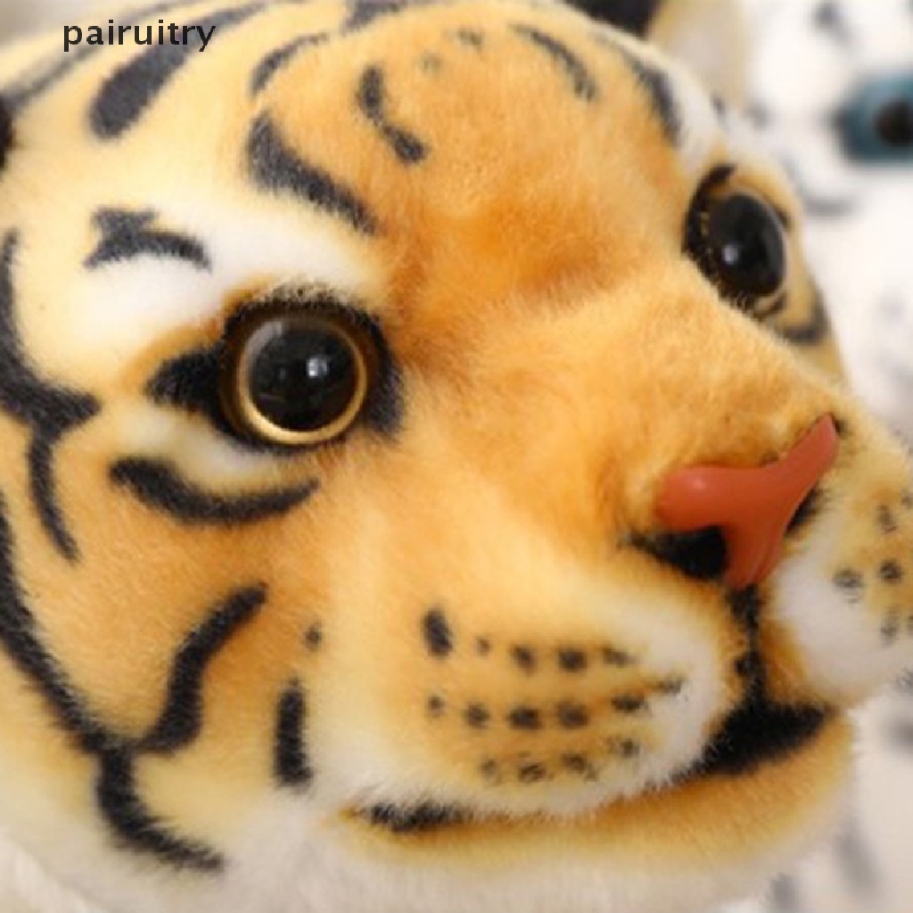 Prt 23-33 cm Cute lifelike Tiger Stuffed Animals White Tigers Mainan Mewah Real-life Wil PRT