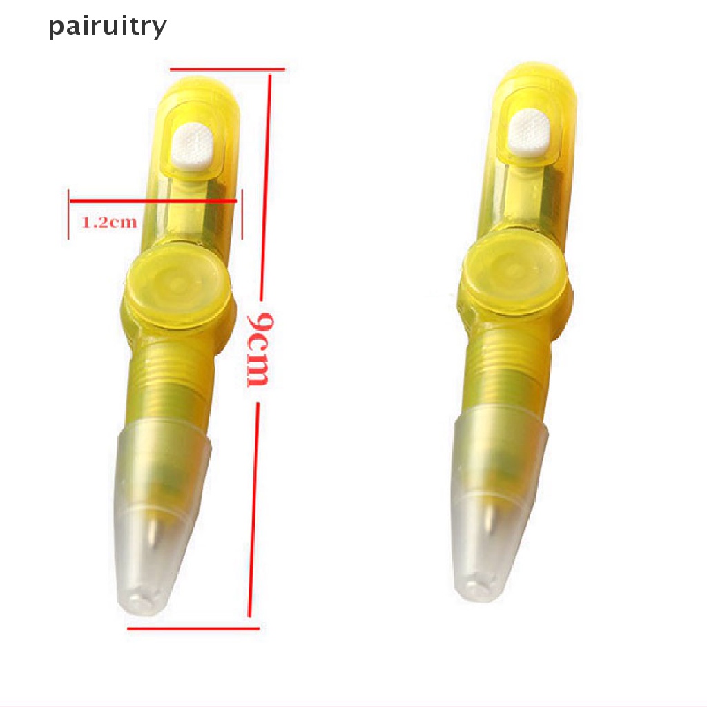 Prt Baru 2in1 Tangan Spinner Lampu PEN LED Fidget Spin Autism Gyroscope Glow dark PRT