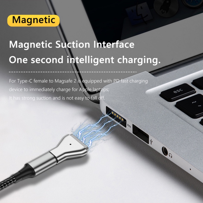 Adaptor Converter Plug PD USB Magnetik Tipe C Untuk Apple MacBook Pro