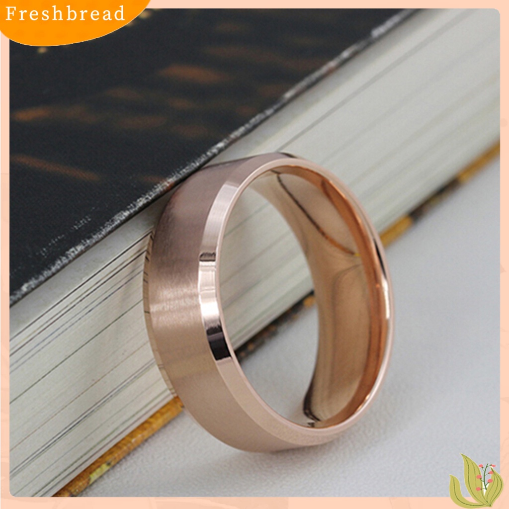 &lt; Freshbread &gt; Cincin Punk Keren Nyaman Dipakai Cincin Pita Lebar Baja Titanium Kreatif Sederhana Untuk Cocktail Bar Club