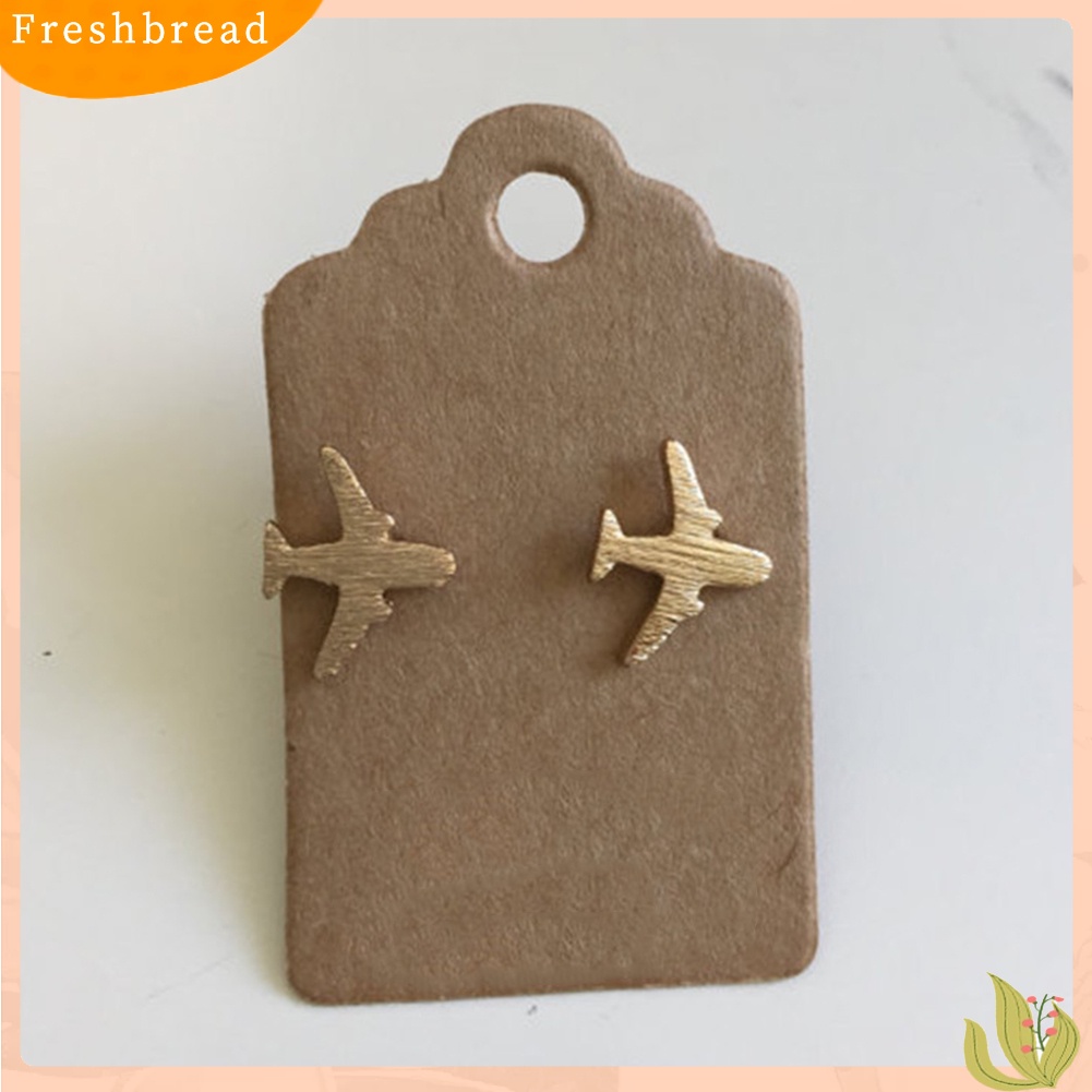 &lt; Freshbread &gt; Unik Wanita Pesawat Ear Studs Gadis Perak Disepuh Pesawat Anting Hadiah