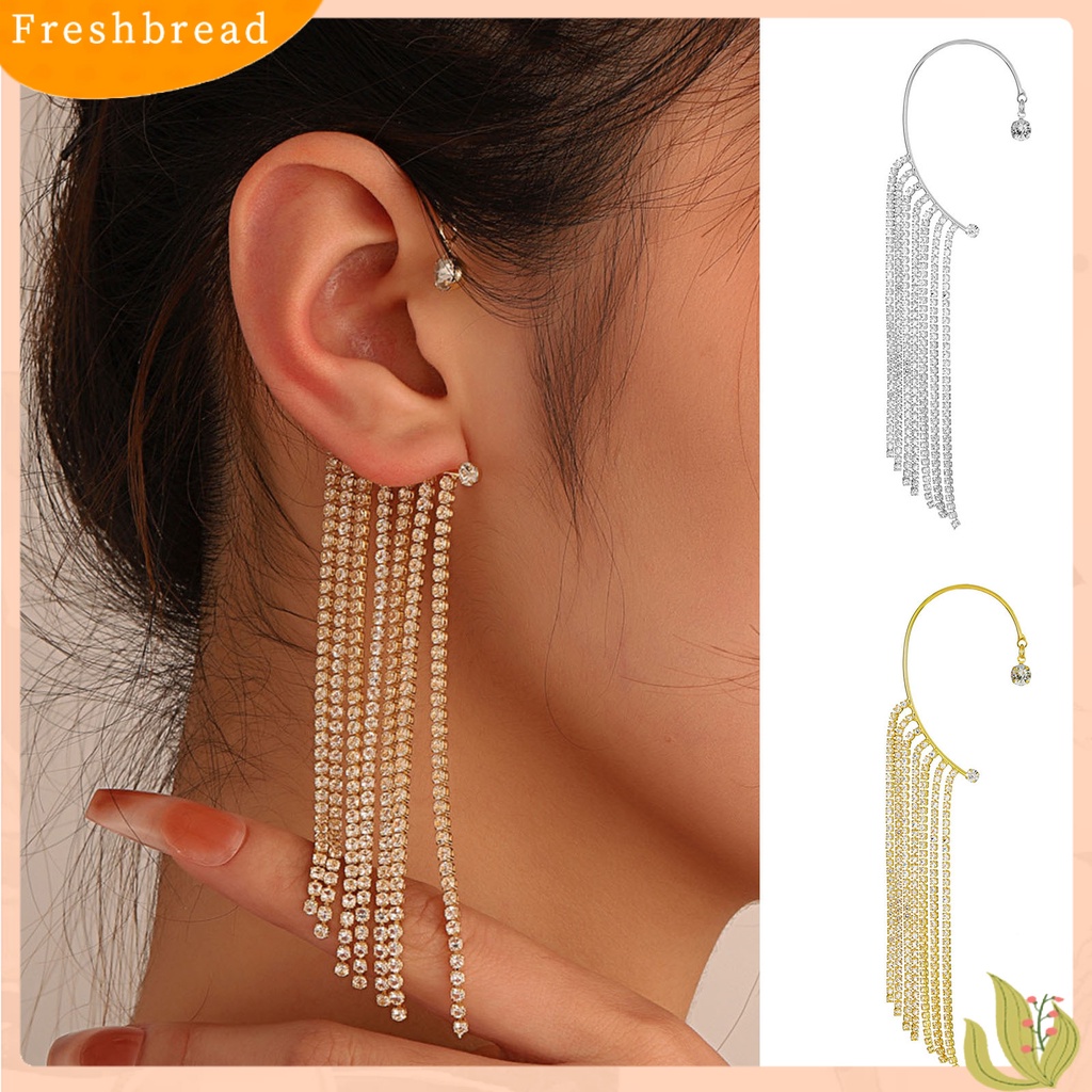 &lt; Freshbread &gt; 1Pc Klip Telinga Hias Bentuk C Desain Rumbai Geometris Anting Klip Untuk Kehidupan Sehari-Hari