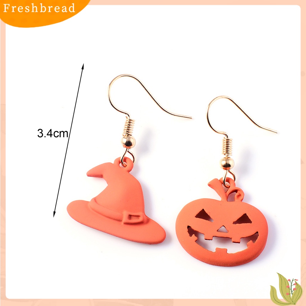 &lt; Freshbread &gt; 1pasang Anting Halloween Pengerjaan Halus Aksesoris Shiny Semua Pertandingan Indah Alloy Original Ilustrasi Gaya Aksesoris Untuk Pacaran