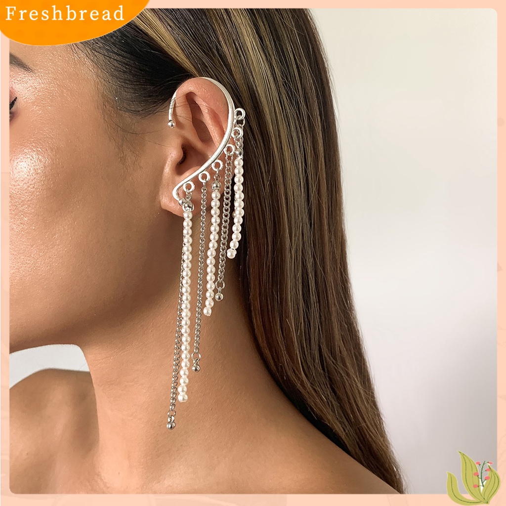 &lt; Freshbread &gt; 1Pc Klip Anting Jumbai Perhiasan Vintage Temperamen Manset Telinga Halus Untuk Pernikahan