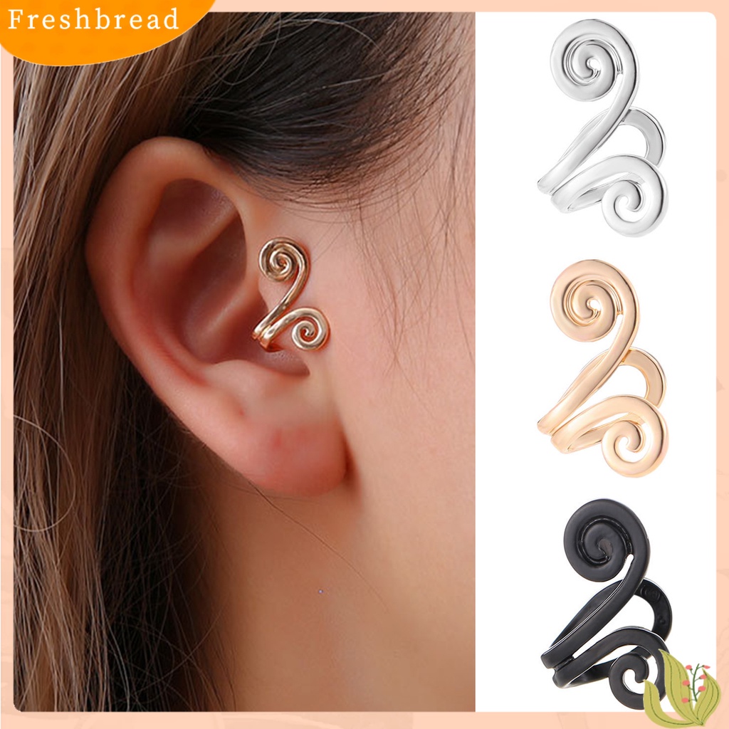 &lt; Freshbread &gt; 1Pc Klip Telinga Tanpa Sakit Non-Piercing Geometris Wanita Monkey King Golden Hoop Incantation Shaped Clip Earring Perhiasan Hadiah Untuk Kehidupan Sehari-Hari