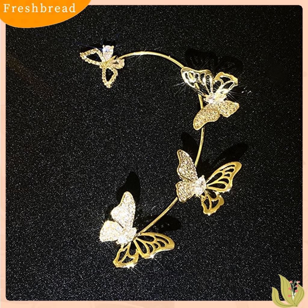 &lt; Freshbread &gt; 1Pc Klip Anting Butterfly Hollow Out Tanpa Tindik Gaya Korea Indah Telinga Manset Untuk Pernikahan