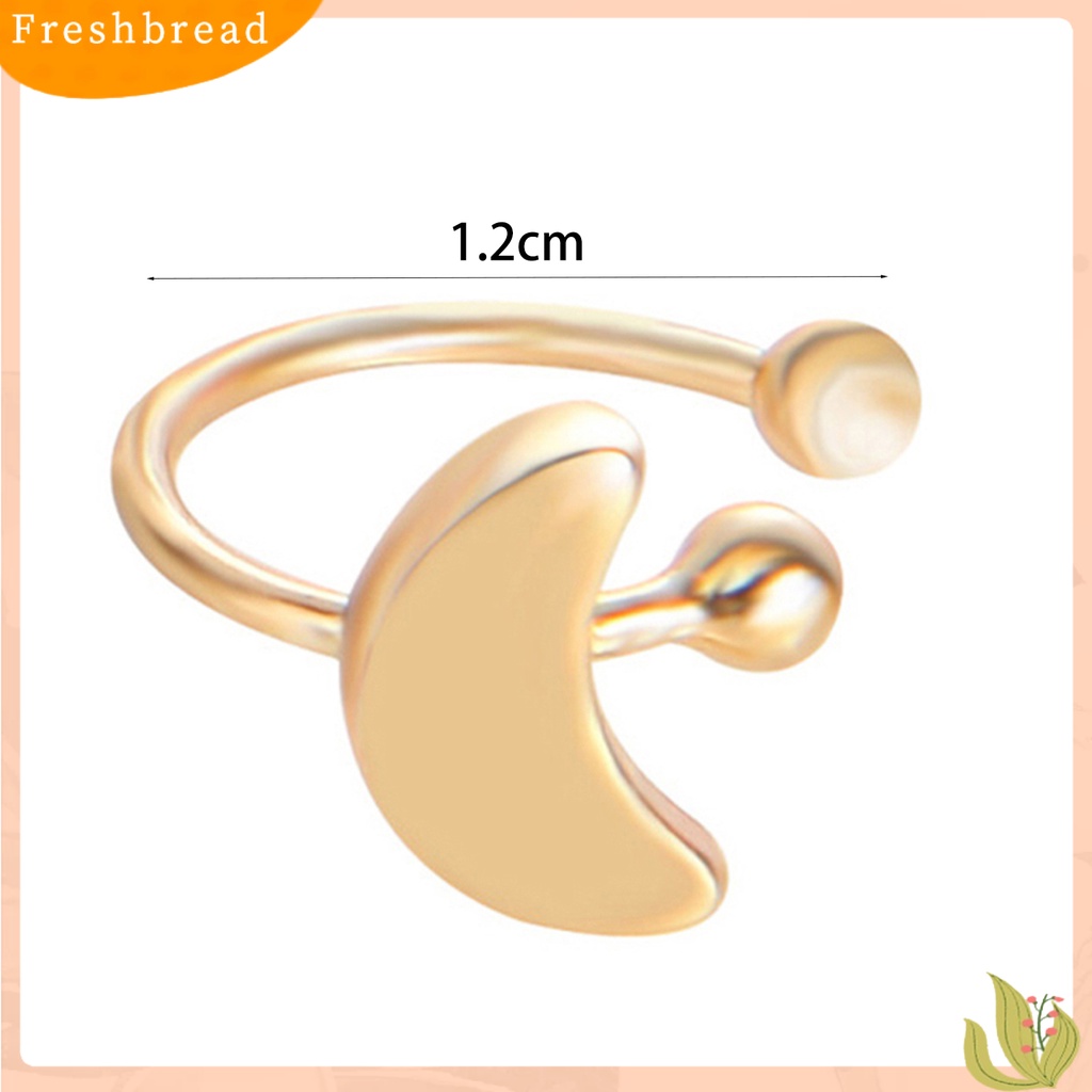 &lt; Freshbread &gt; Anting Indah Non Tindik Alloy Hati Bintang Segitiga Bulan Wanita Klip Manset Telinga Untuk Pesta