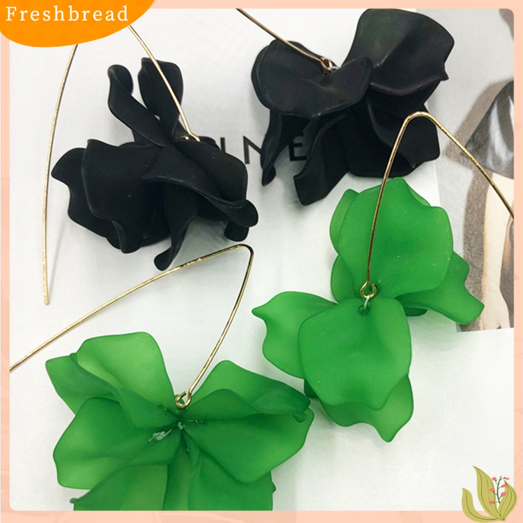 &lt; Freshbread &gt; 1pasang Anting Kait Bunga Bohemian Perhiasan Berlebihan Handmade Anting Kelopak Untuk Pakaian Sehari-Hari Pacaran Pernikahan