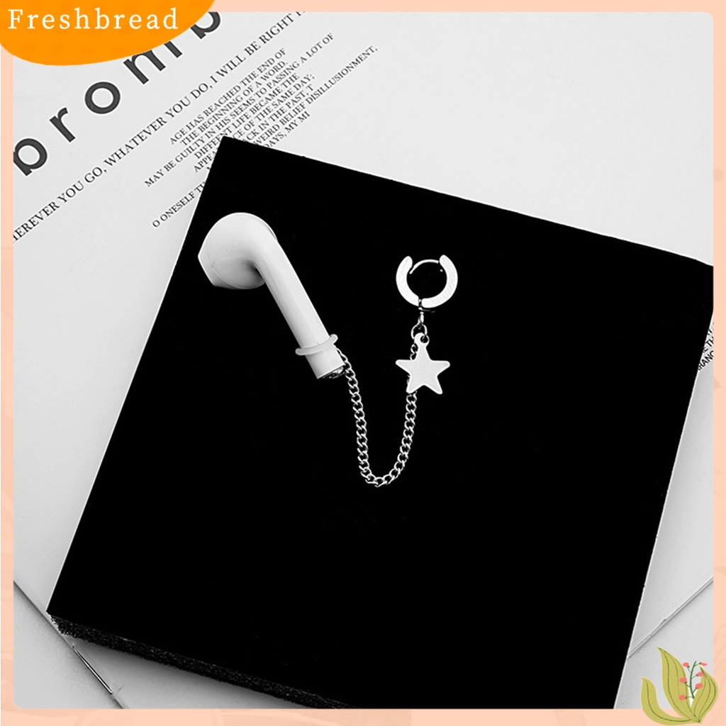 &lt; Freshbread &gt; 1pc Anting Anti Hilang Universal Cocok Mudah Digunakan Tali Anting Earphone Stainless Steel Non-slip Untuk Pakaian Sehari-Hari