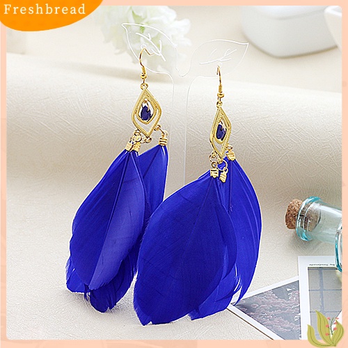 &lt; Freshbread &gt; 1pasang Lady Feathers Elegan Menjuntai Kait Pernikahan Prom Pesta Anting Hadiah