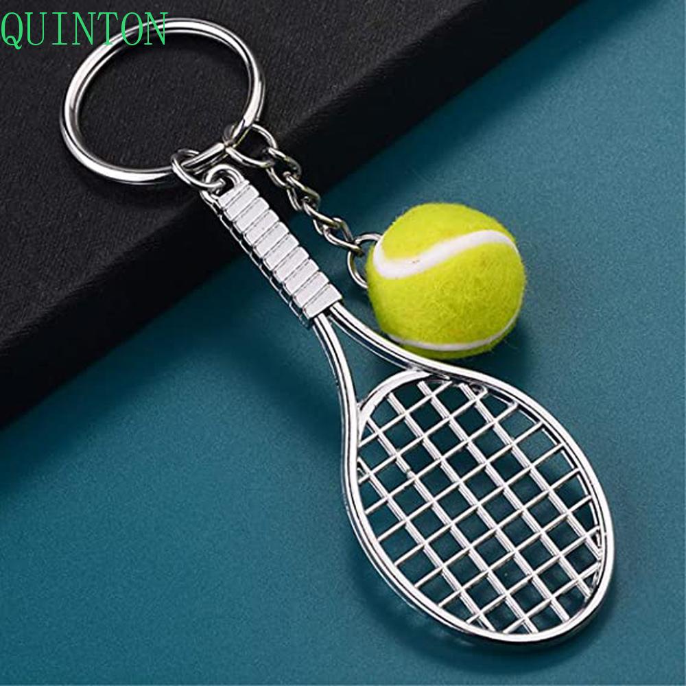 Quinton Gantungan Kunci Bentuk Raket Tenis Mini 6 Warna Untuk Suvenir