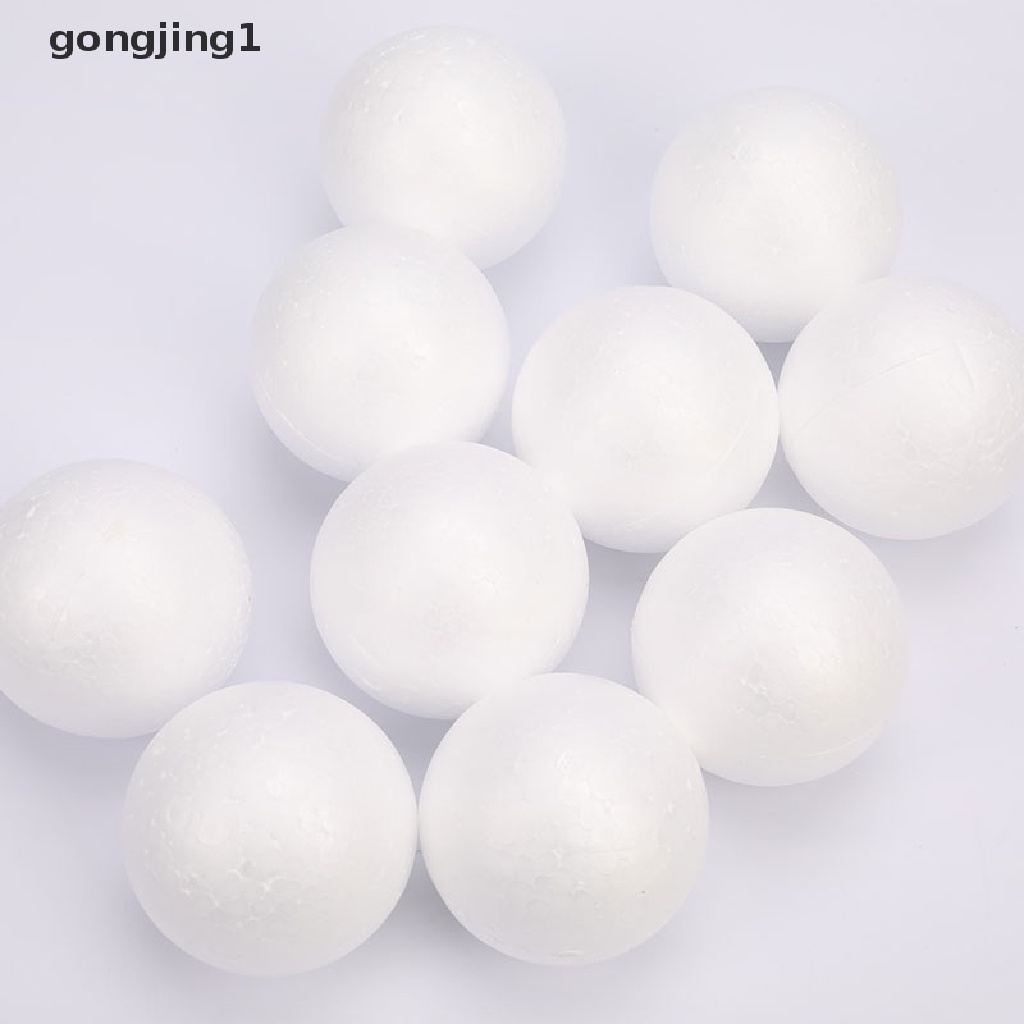 Ggg 10pcs DIY Party Ball Spheres Dekorasi 70MM Busa Styrofoam Polystyrene ID