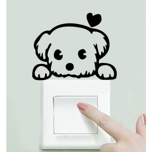 Sticker Wallpaper Dinding Sleeping Cat Dog Panda