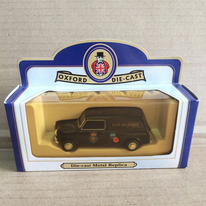 Oxford 1/43 Austin Morris Mini Panel Van Remembrance Sunday China