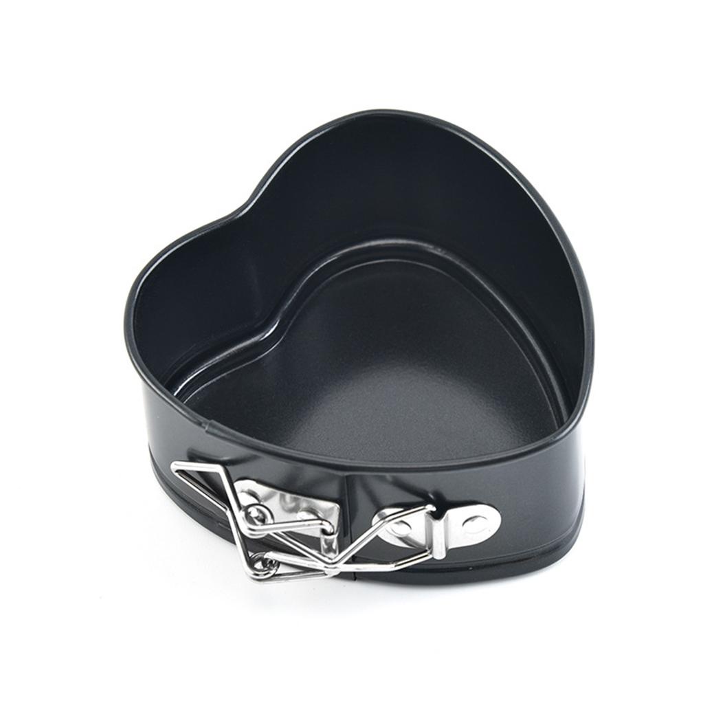 4inci Baja Karbon Berbentuk Hati Cetakan Kue Cetakan Baking Pan Tray Bakeware Alat Dapur Logam Metal Anti Lengket