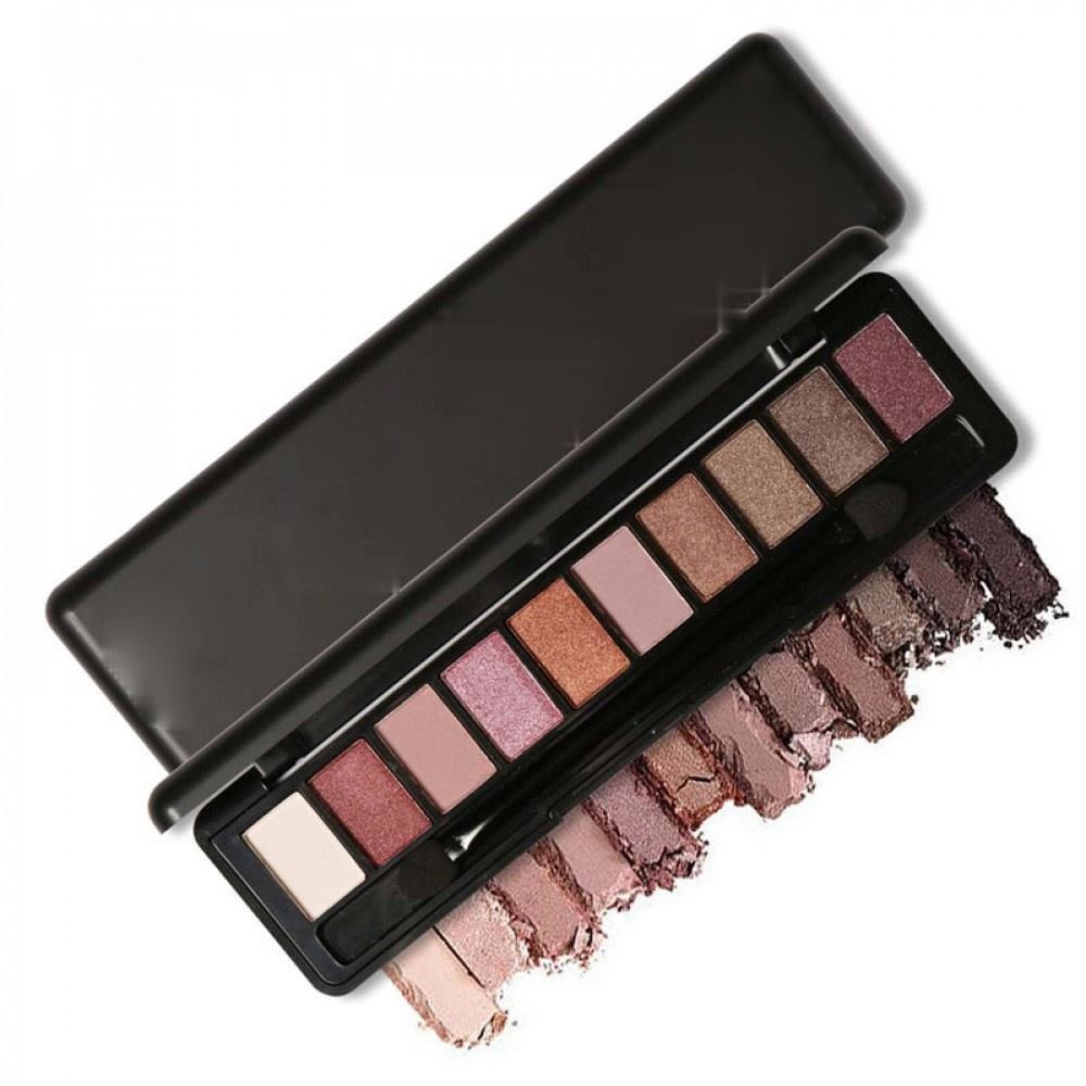 Eyeshadow Palette 10 Warna Plus Brush Spons