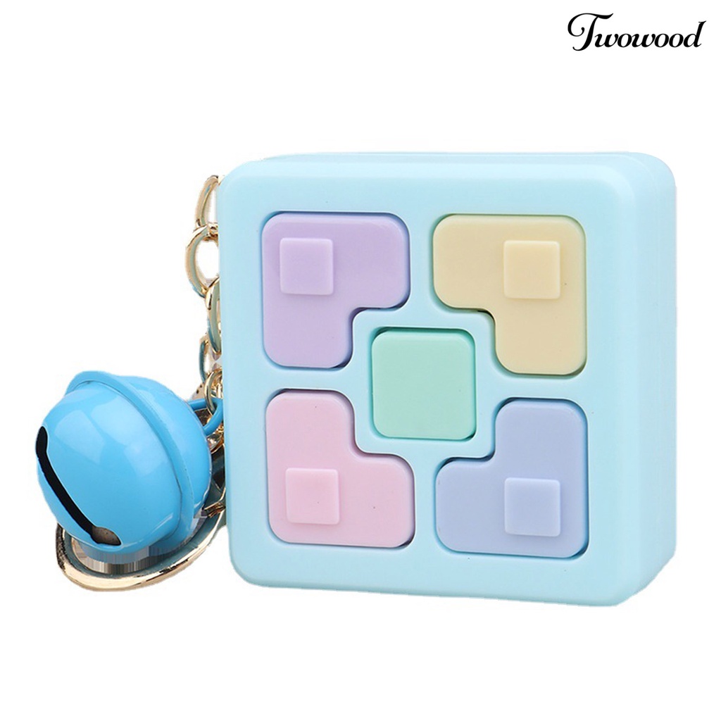 Twowood Keychain Ornamen Novelty Ukuran Mini Ringan Portabel Tahan Jatuh Dekompresi ABS Blok Permainan Mesin Keychain Untuk Hadiah
