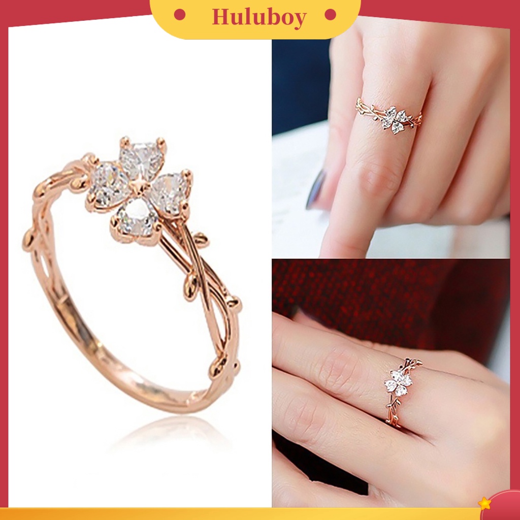 {Ready Stock} Cincin Berlian Imitasi Hias Kreatif Alloy Indah Twining Finger Band Untuk Wanita