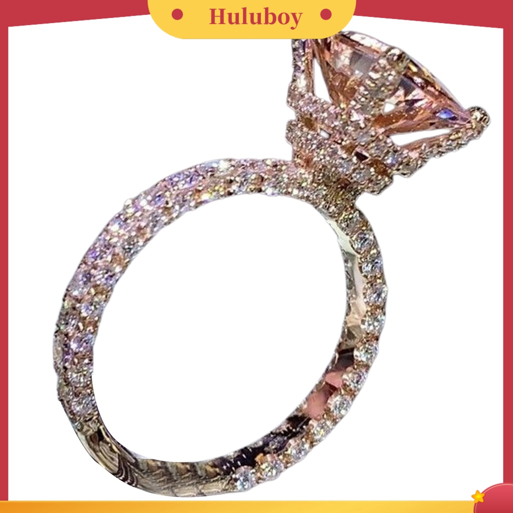 {Ready Stock} Cincin Wanita Persegi Besar Cubic Zirconia Perhiasan Fashion Penampilan Indah Jari Cincin Untuk Pernikahan