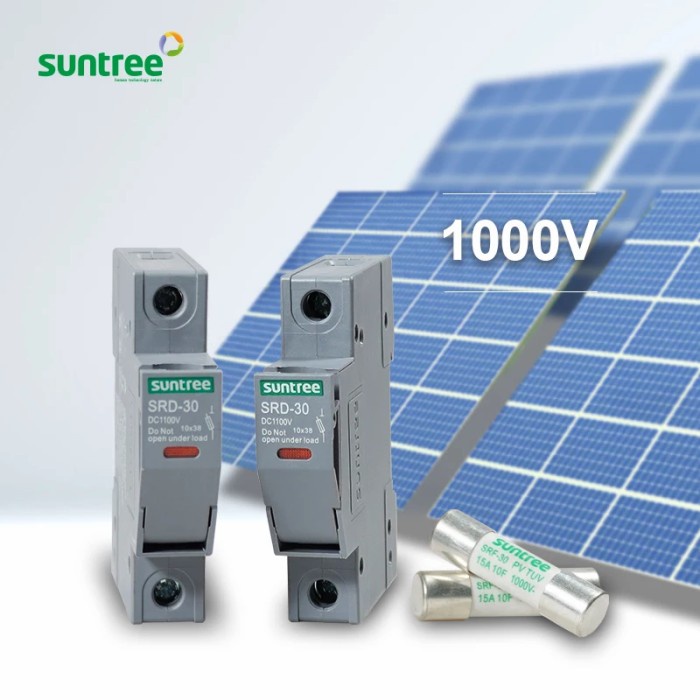 Fuse holder DC Suntree 10x38mm 1000V DC 30A