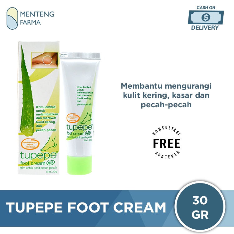 Tupepe Foot Cream 30 g - Krim Tumit Kasar dan Pecah-pecah