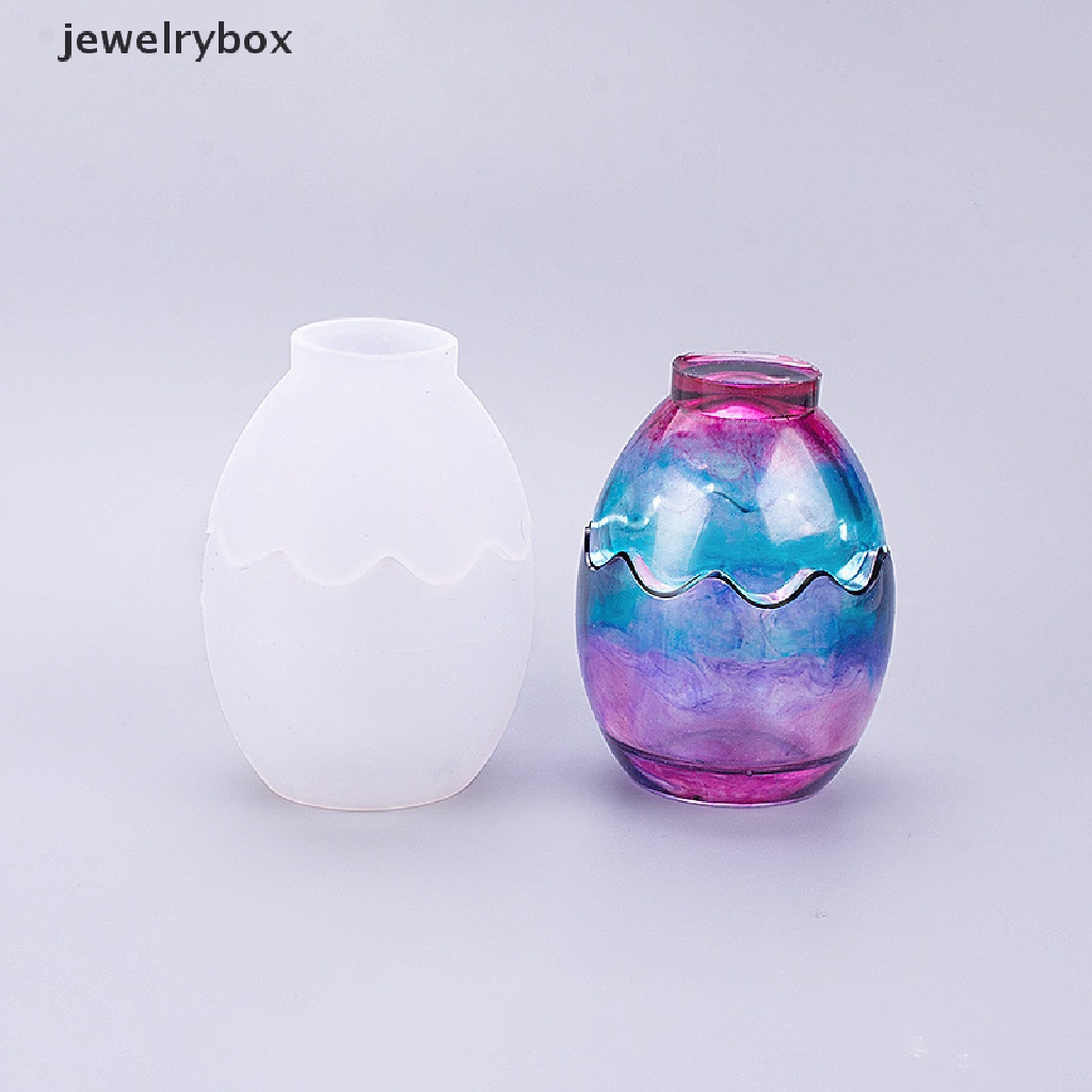 [jewelrybox] Bentuk Telur Toples Cetakan DIY Kristal Epoxy Resin Kotak Penyimpanan Cetakan Beton Semen Plester Craft Membuat Cetakan Dekorasi Rumah Butik