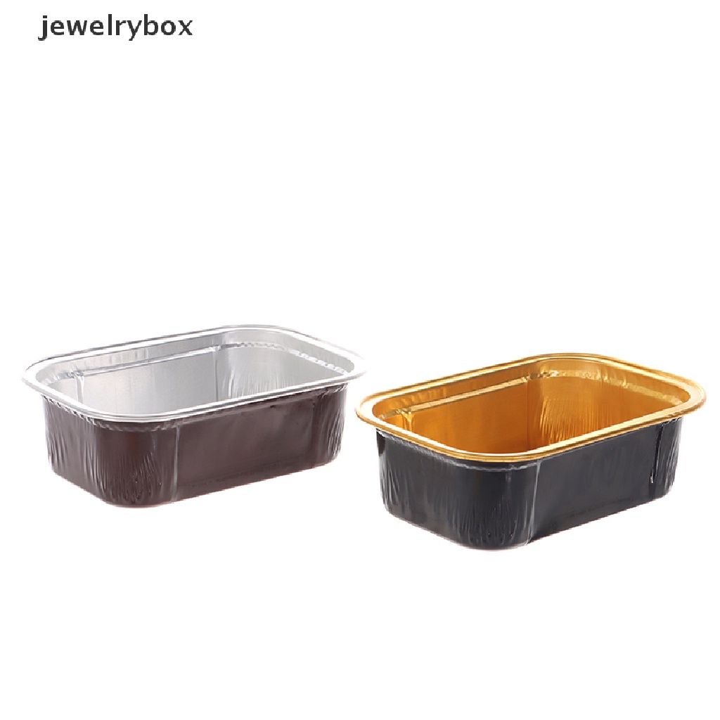 [jewelrybox] 10pcs 168ML Persegi Panjang Tahan Panas Aluminium Foil Kotak Panggang Butik