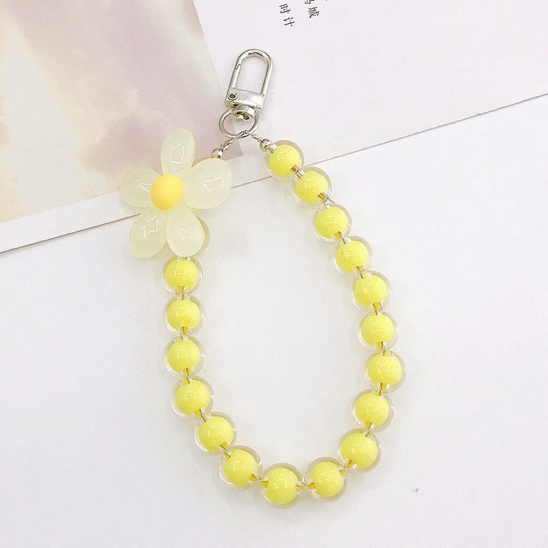 3d Resin Bunga Warna Solid Manik-Manik Bulat Anti Hilang Rantai DIY Aksesoris Ponsel Case Bluetooth Earphone Cover DIY Liontin Untuk iPhone Untuk Airpods Untuk Samsung Untuk OPPO Untuk Baseus