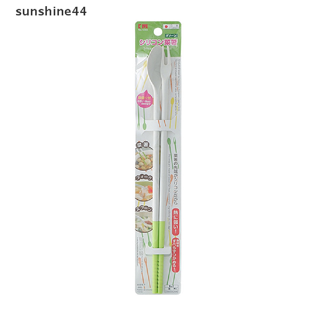 Sunshine 1pasang Sumpit Masak Kepala Ganda Sumpit Multi Fungsi Garpu Sendok ID