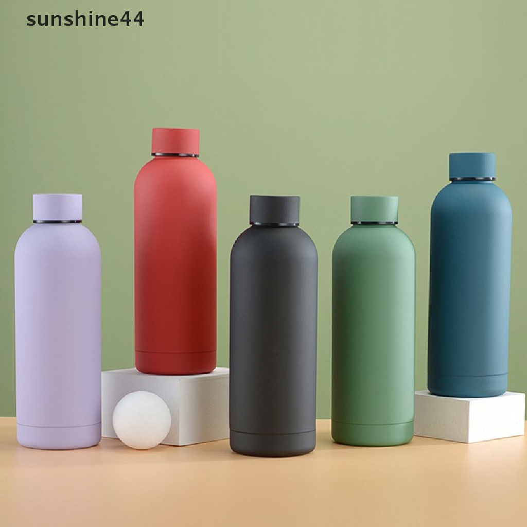 Botol Air Minum 500ml Anti Karat Sunshine 304botol Air Olahraga Outdoor Frosted ID