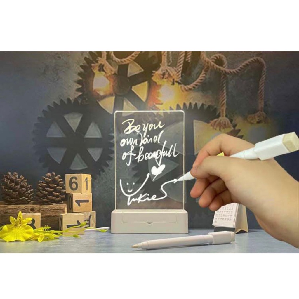 NEW MODEL STAND AKRILIK PLANNER UNIK LAMPU LED | LETTERING KADO LAMPU TIDUR PAPAN JADWAL - BDC
