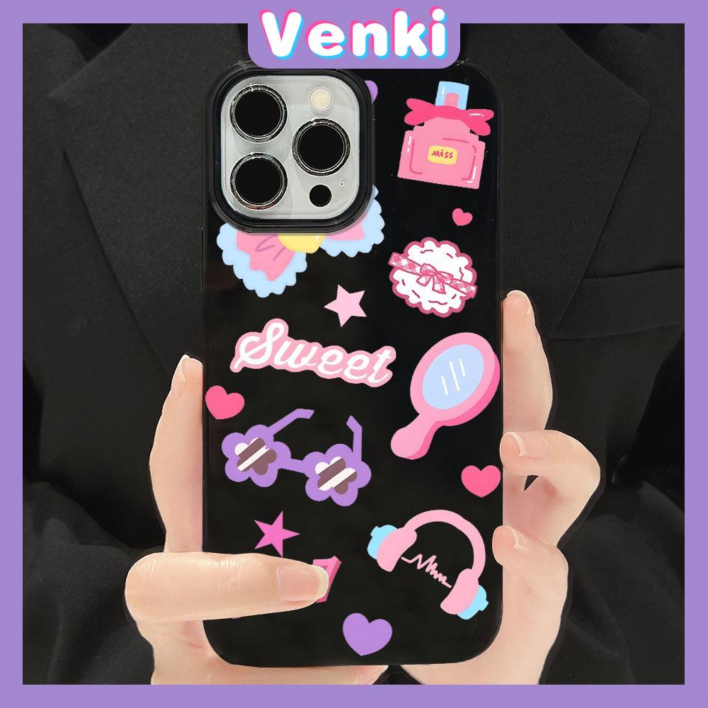 Case  for iPhone 11 Soft TPU Glossy Black Candy Case Cute Makeup Gadgets Camera Protection Shockproof For iPhone 14 13 12 11 Pro Max 7 8 Plus X XR