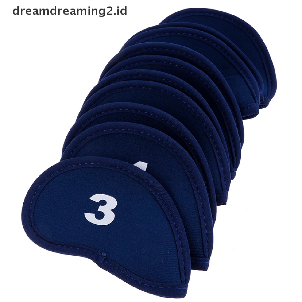 (hot) 10pcs Neoprene Golf Club Putter Penutup Kepala Wedge Besi Penutup Kepala Pelindung Set  //