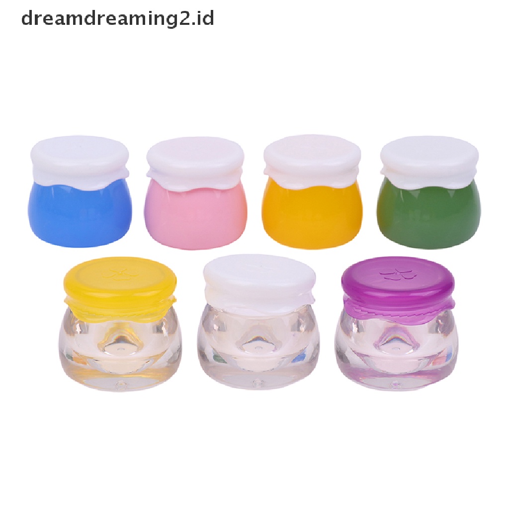 (hot) 1pc Toples Selai Akrilik Transparan Botol Krim Wajah Wadah Bumbu Portable//