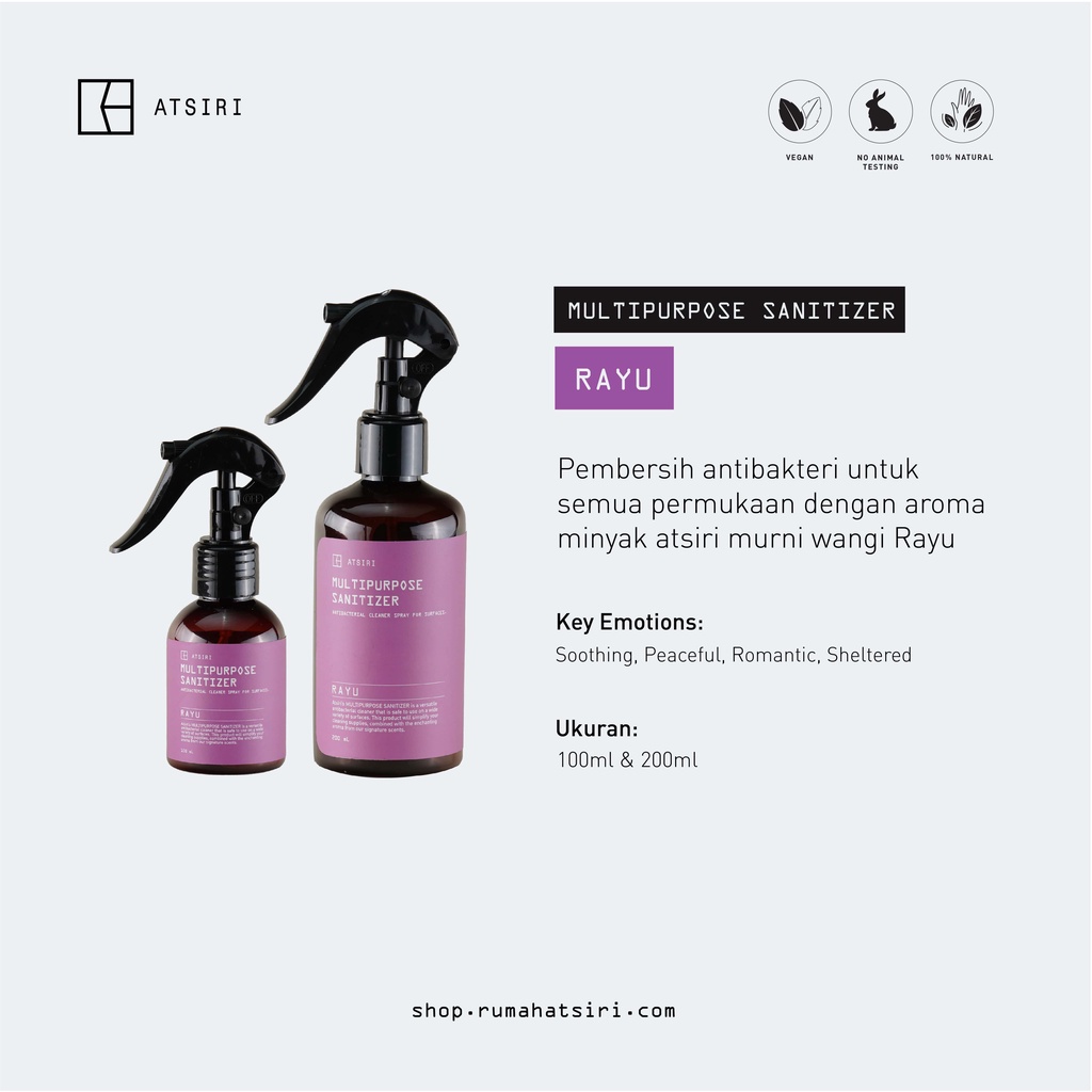 Rumah Atsiri Rayu Multi-Purpose Spray Sanitizer