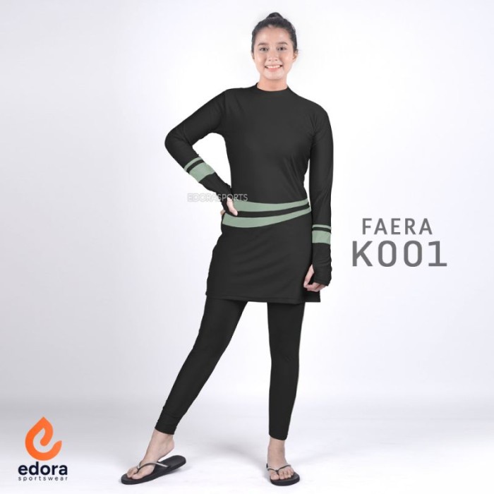 Promo - Edora Sportswear Faera Baju Renang Wanita - Baju Diving Wanita - K001, M - The Best Quality